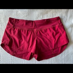 short red lululemon shorts